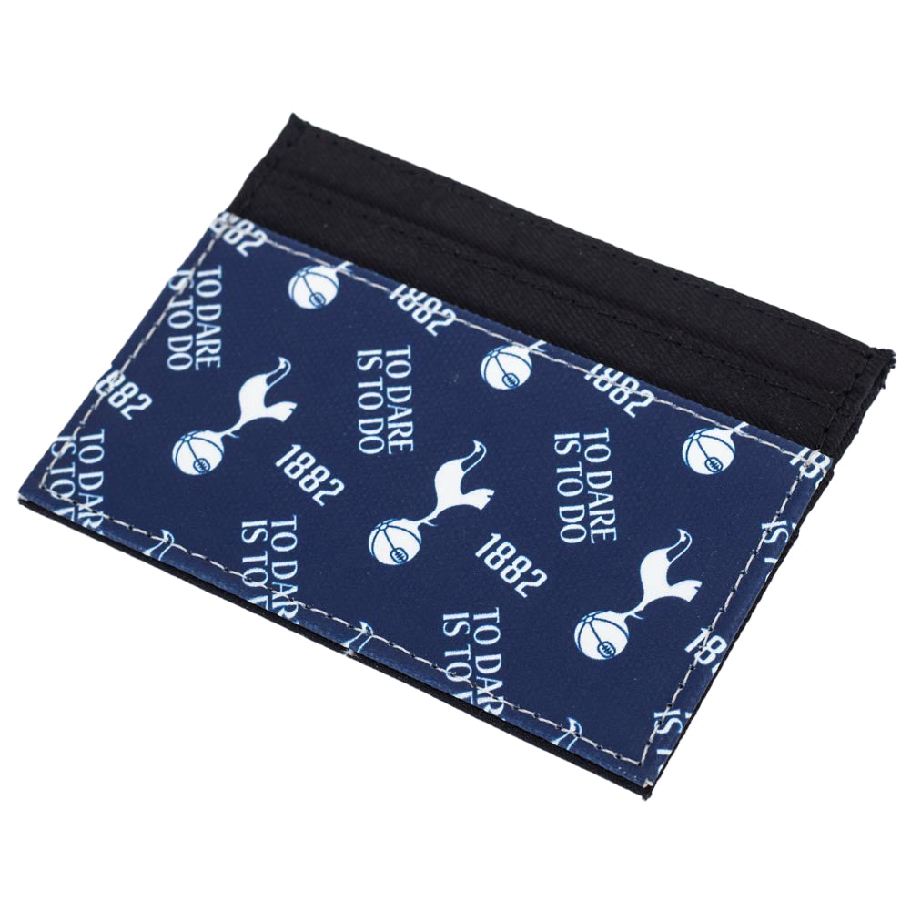 Vibrant brushed canvas card holder featuring an Tottenham multi icon design