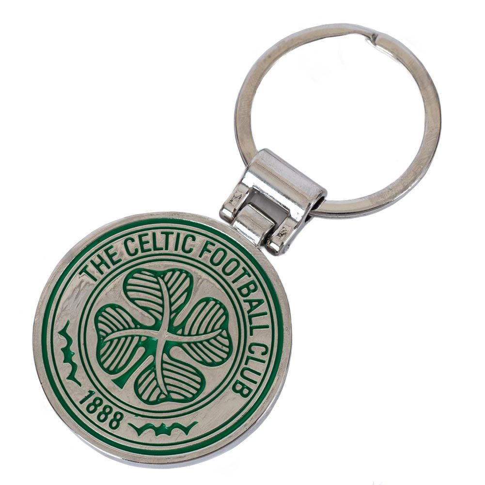 Executive metal Celtic crest shaped keyring with split ring
