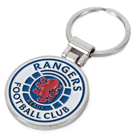 Executive metal Rangers crest shaped keyring with split ring