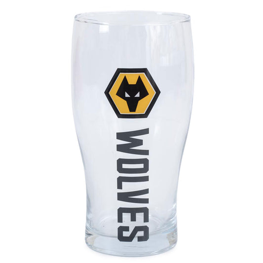 Wordmark design tulip style pint glass
