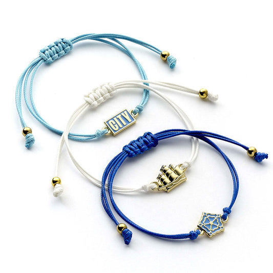 Set of three colourful and quaint friendship bracelets