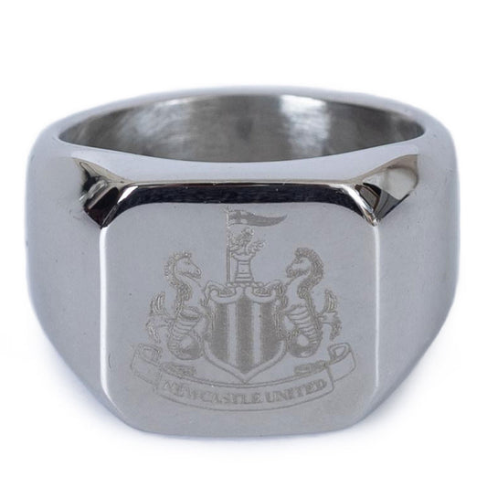 Stainless steel signet ring with a square face