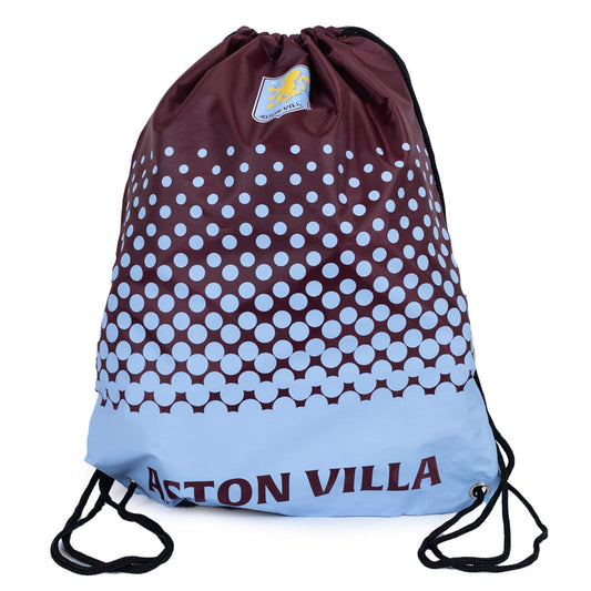 Fade design gym bag featuring a full colour club crest and Aston Villa text