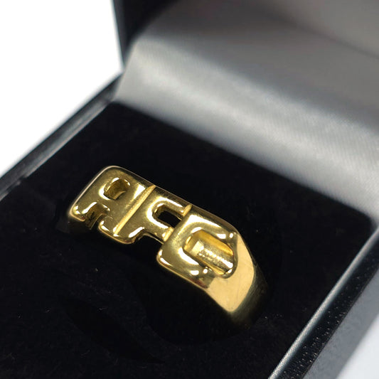 18ct gold plated on silver AFC design Ring