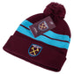West Ham United FC Bar Knit Ski Hat