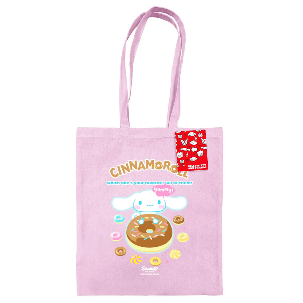 Pink tote bag featuring Cinnamoroll