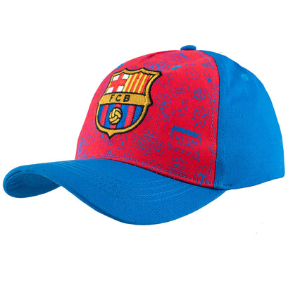 Red and blue classic design curved brim cap