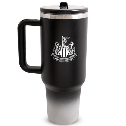 Black 40oz thermal tumbler, ideal for Newcastle fans of all ages