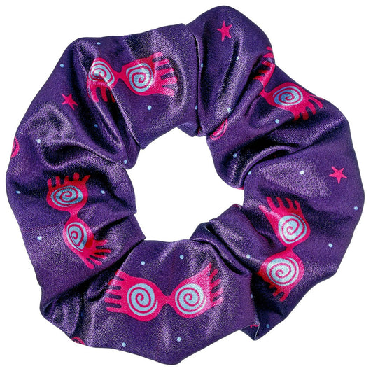 Colourful satin hair scrunchie