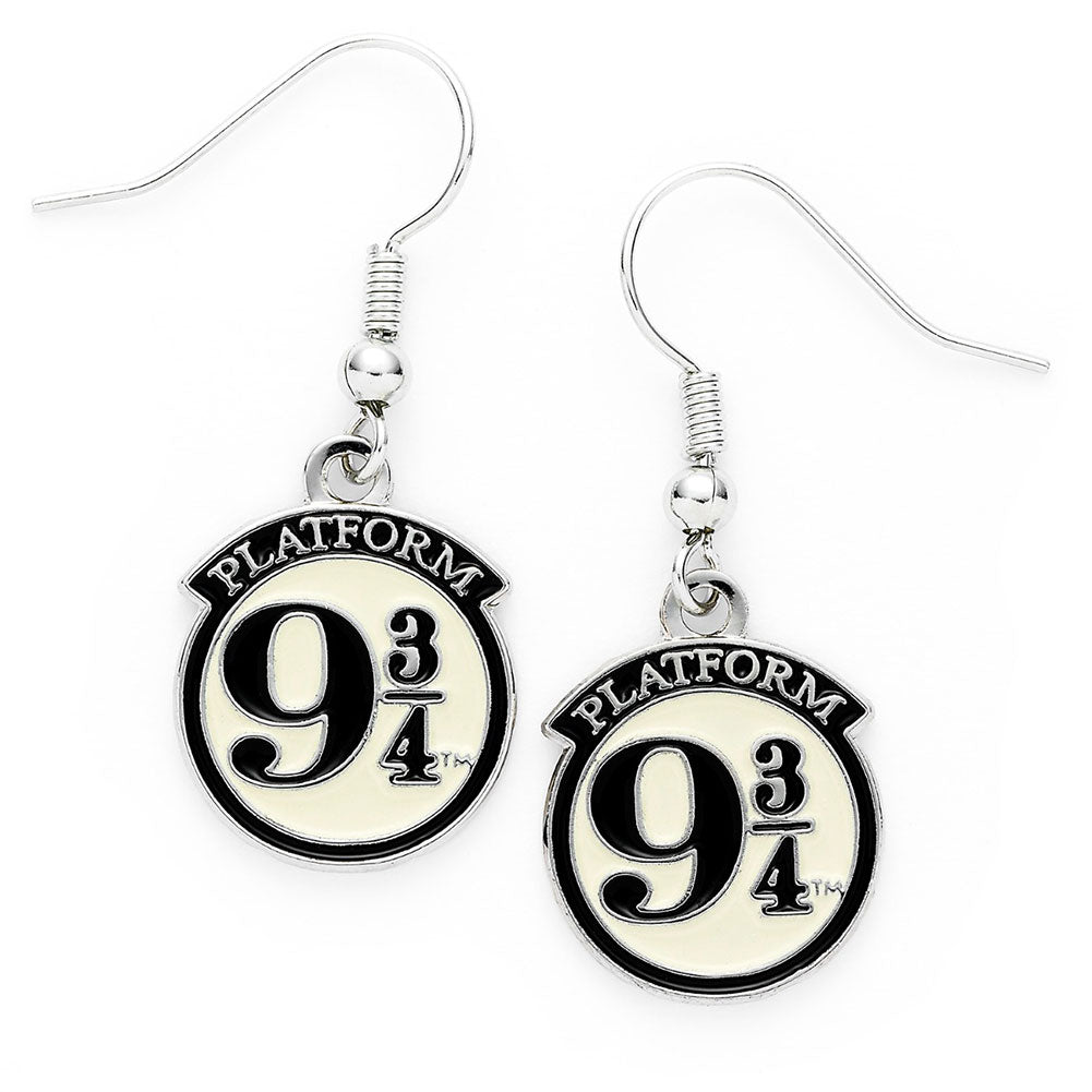 Silver plated hook earrings with highly detailed design