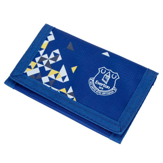 Particle design wallet featuring a white club crest