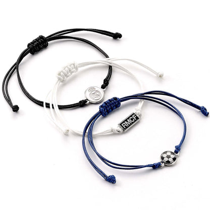 Set of three colourful and quaint friendship bracelets