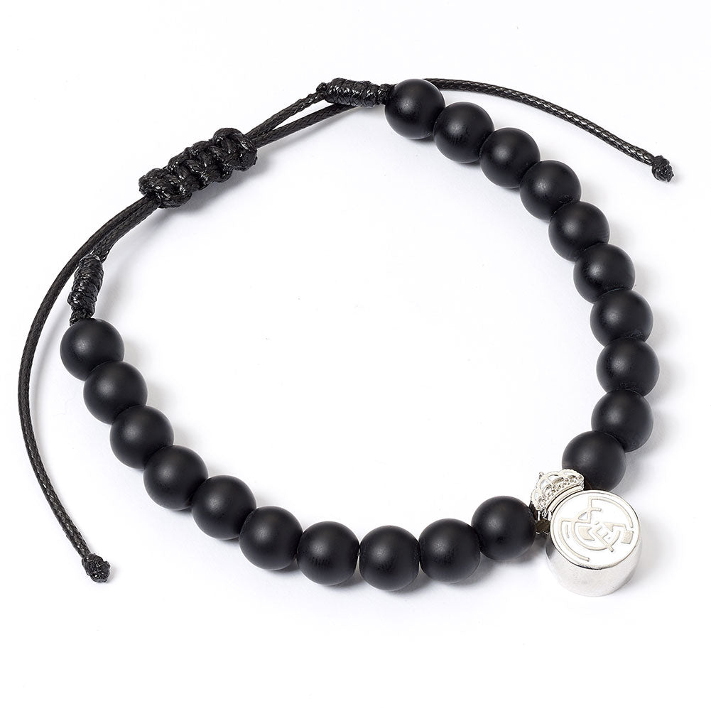 Matte black ball bead bracelet