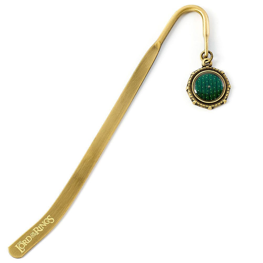 Sleek gold plated bookmark with hanging charm