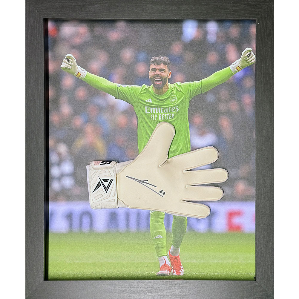 One Glove goalkeeper glove hand signed by David Raya
