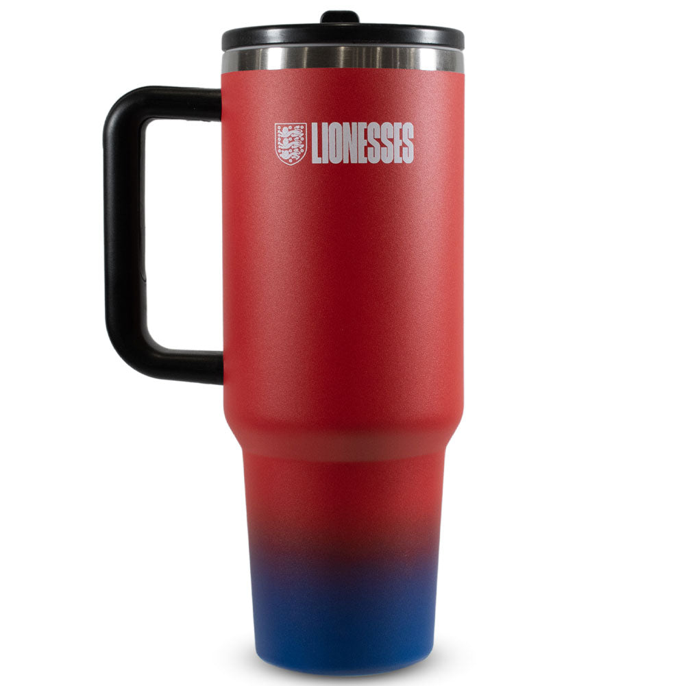 Red 40oz thermal tumbler, ideal for Lionesses fans of all ages
