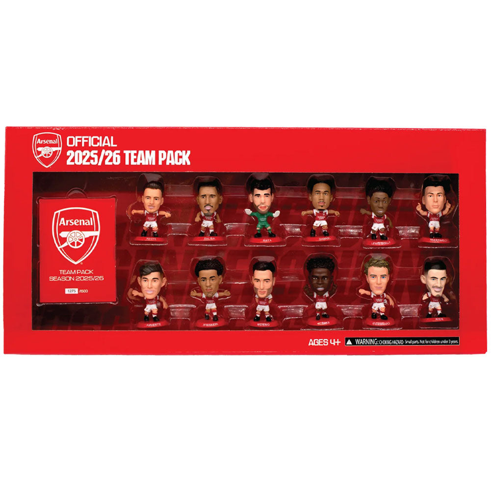 Collectors team pack featuring the following players in a classic Arsenal home kit