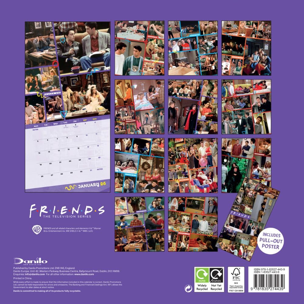 Friends Square Calendar 2026