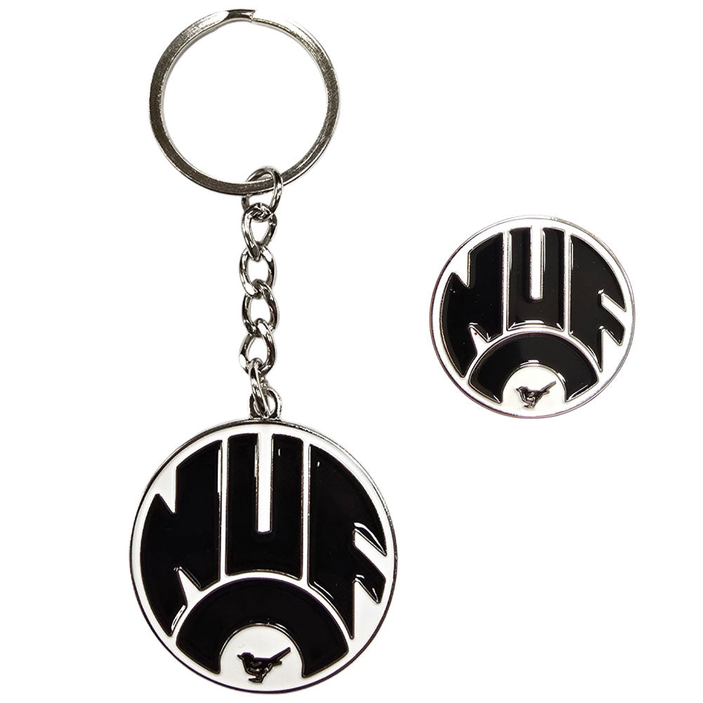 Newcastle United FC Retro 83-88 Crest Keyring & Badge Set