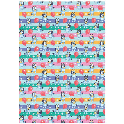 Vibrant, colourful gift wrap sheets and tags