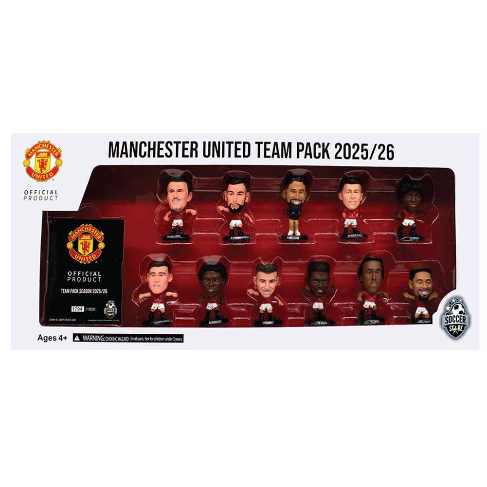 Manchester United FC SoccerStarz Season 25-26 Player Team Pack