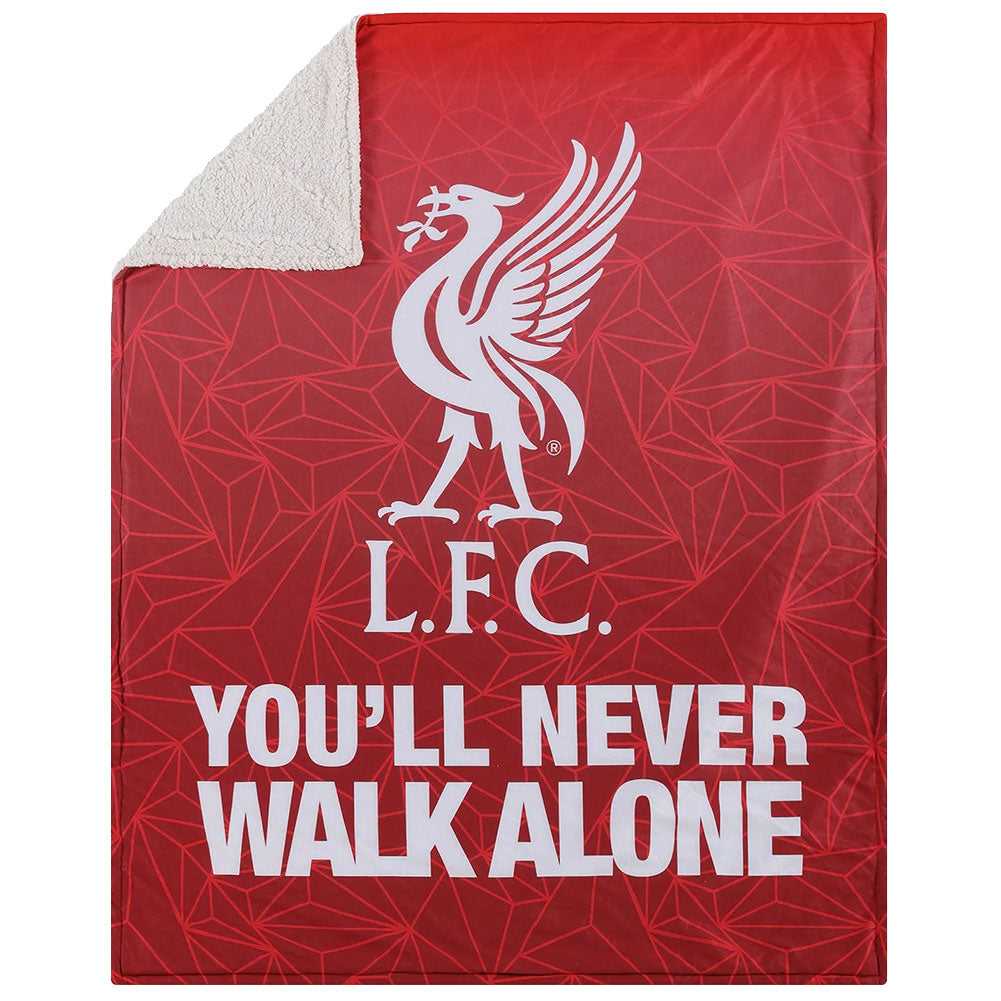 Liverpool FC Slogan Sherpa Fleece Blanket