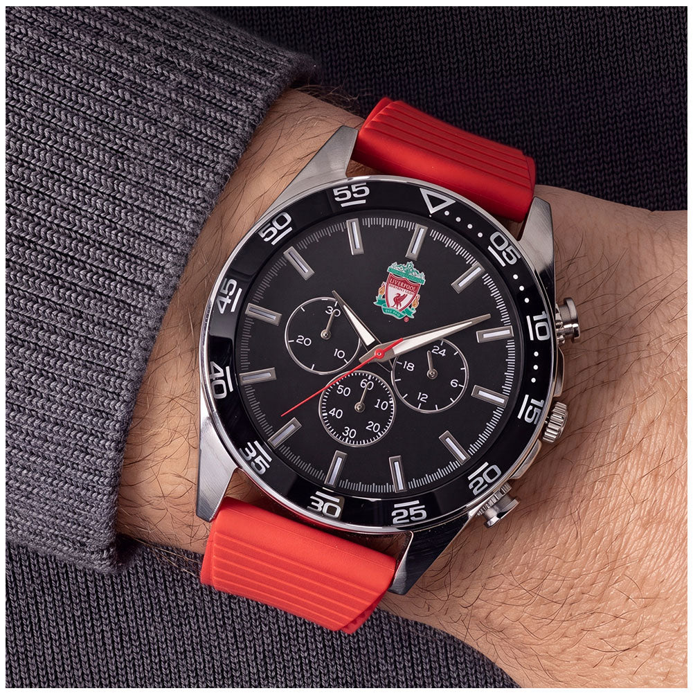 Liverpool FC Mens Silicone Strap Chronograph Watch