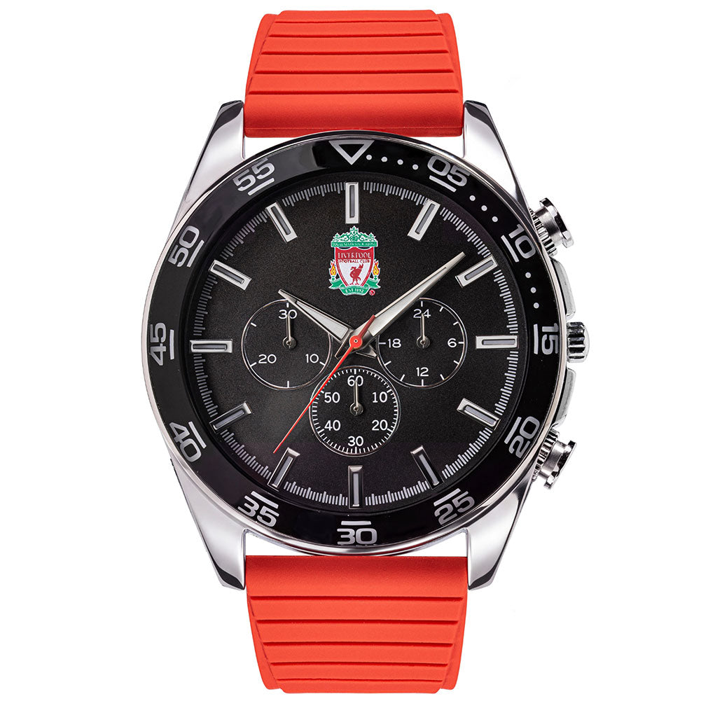Liverpool FC Mens Silicone Strap Chronograph Watch