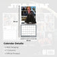 Star Wars Square Calendar 2027