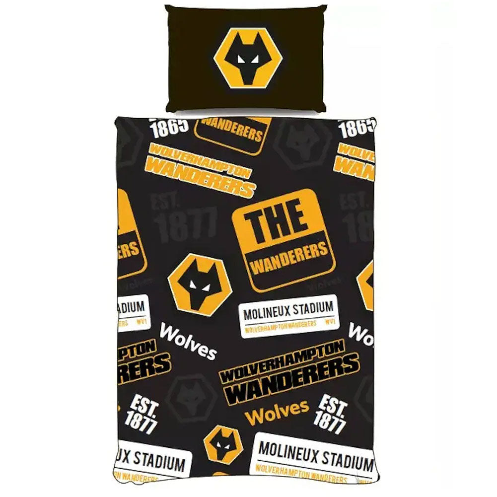 Wolverhampton Wanderers FC Patch Single Duvet Set