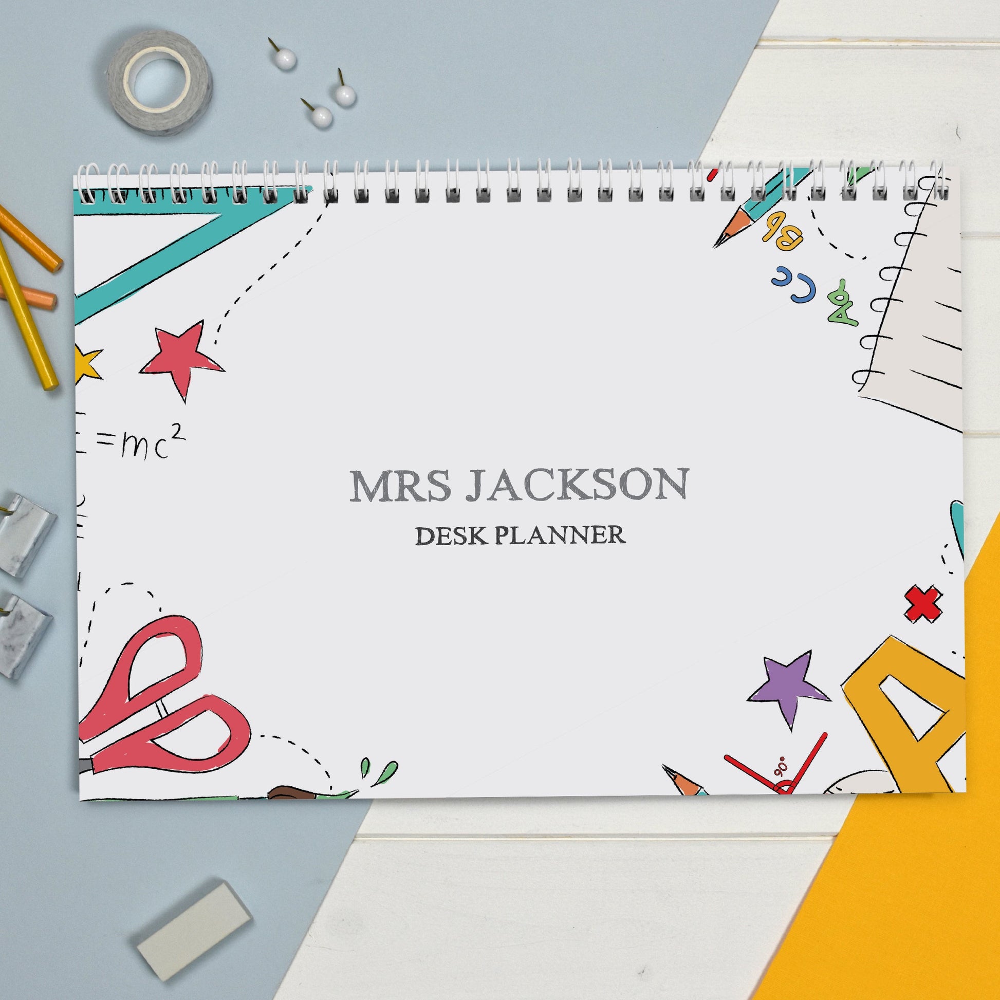 Teacher A4 Desk Planner - gifts for teachers by sweetlea gifts 