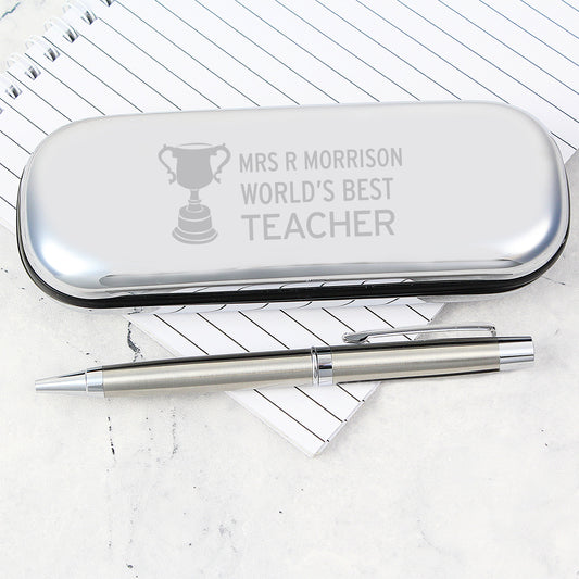 Teacher Trophy Pen and Box Set