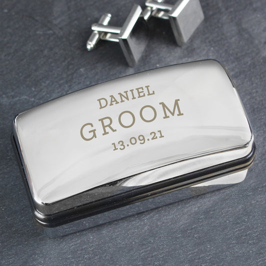 Personalised Wedding Cufflink Box best man gifts by sweetlea gifts 
