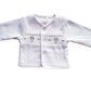 White smocked baby jacket with Bear and paw print