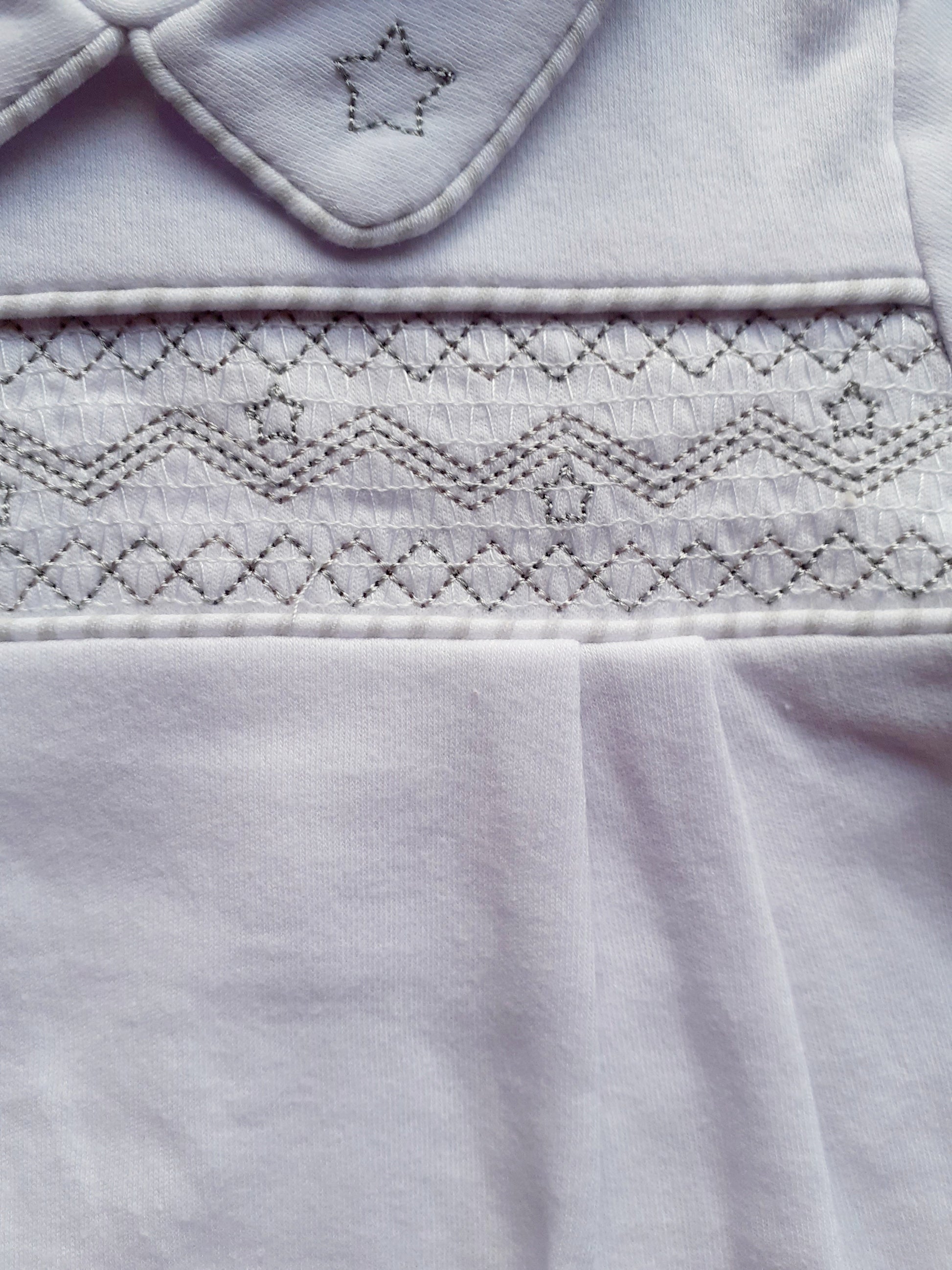 Smocked design with stars