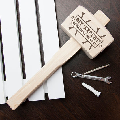 Personalised DIY Expert Wooden Mallet