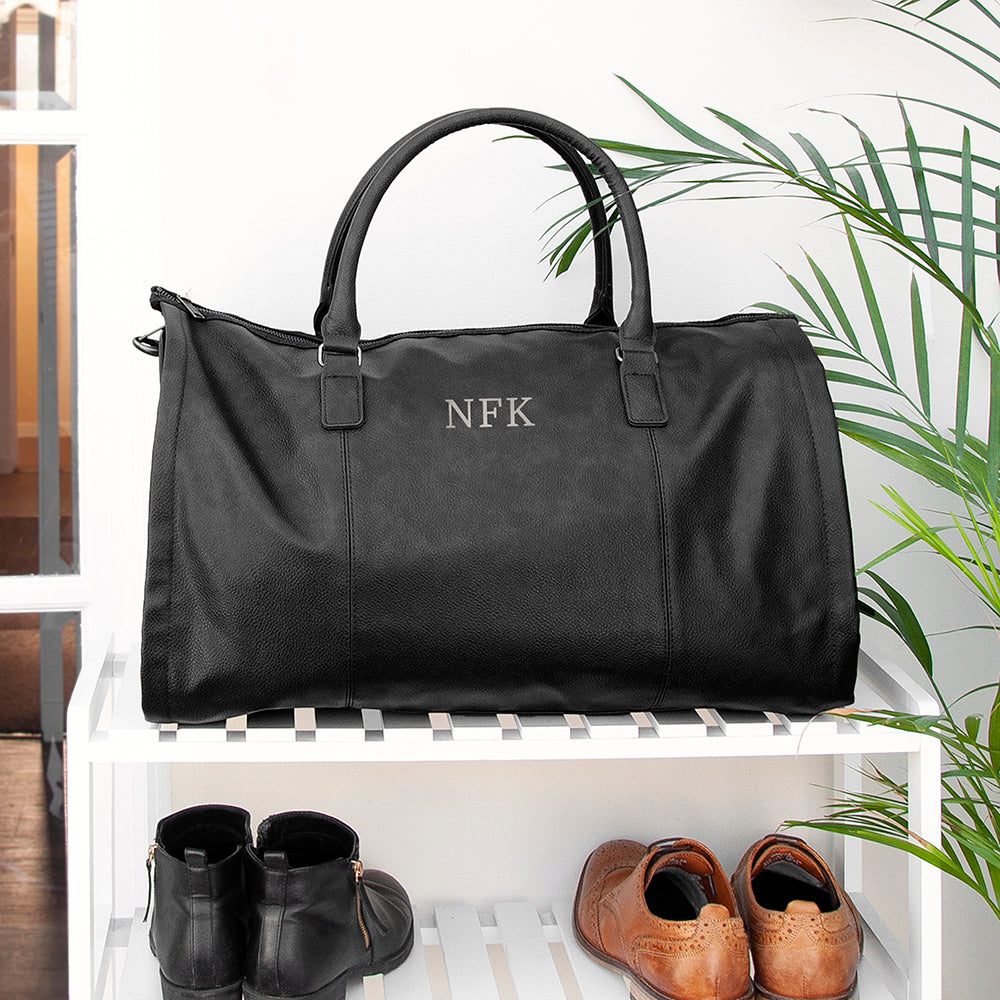 Monogrammed Vegan Leather Business Garment Bag