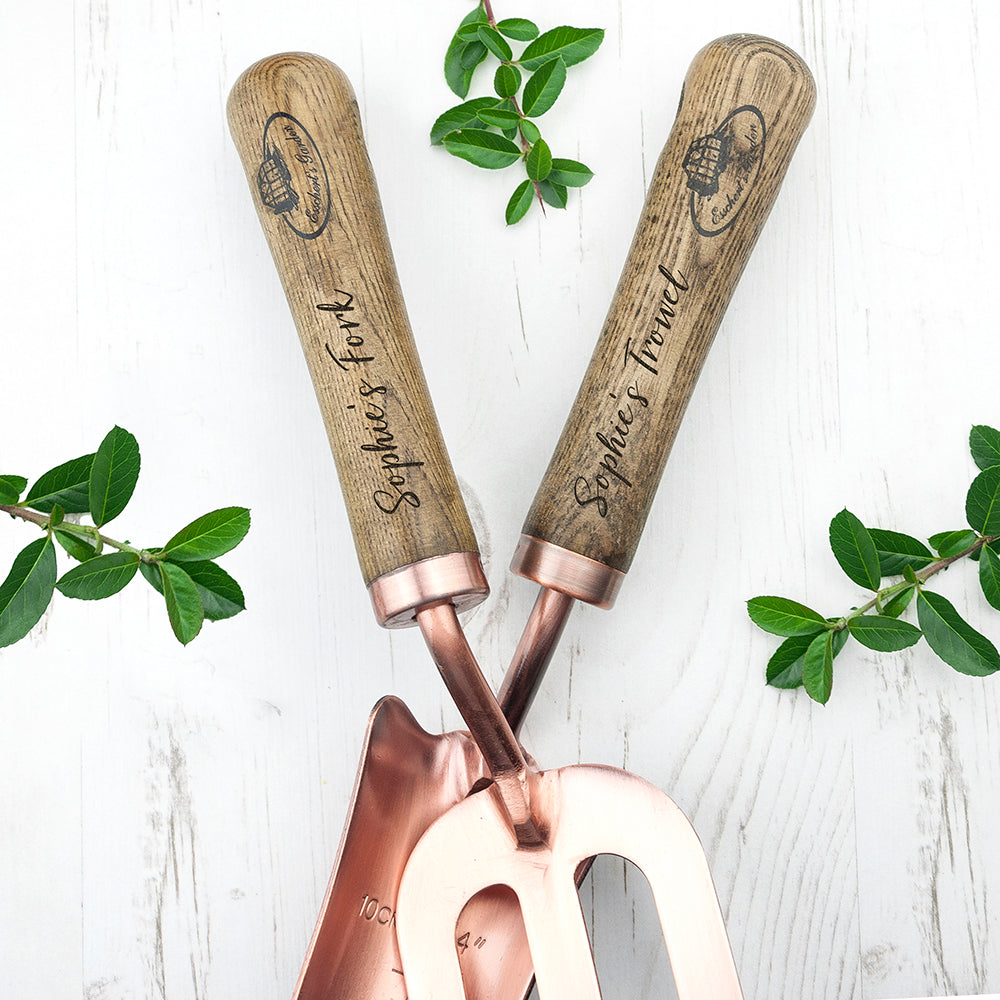 Personalised Luxe Trowel and Fork Set