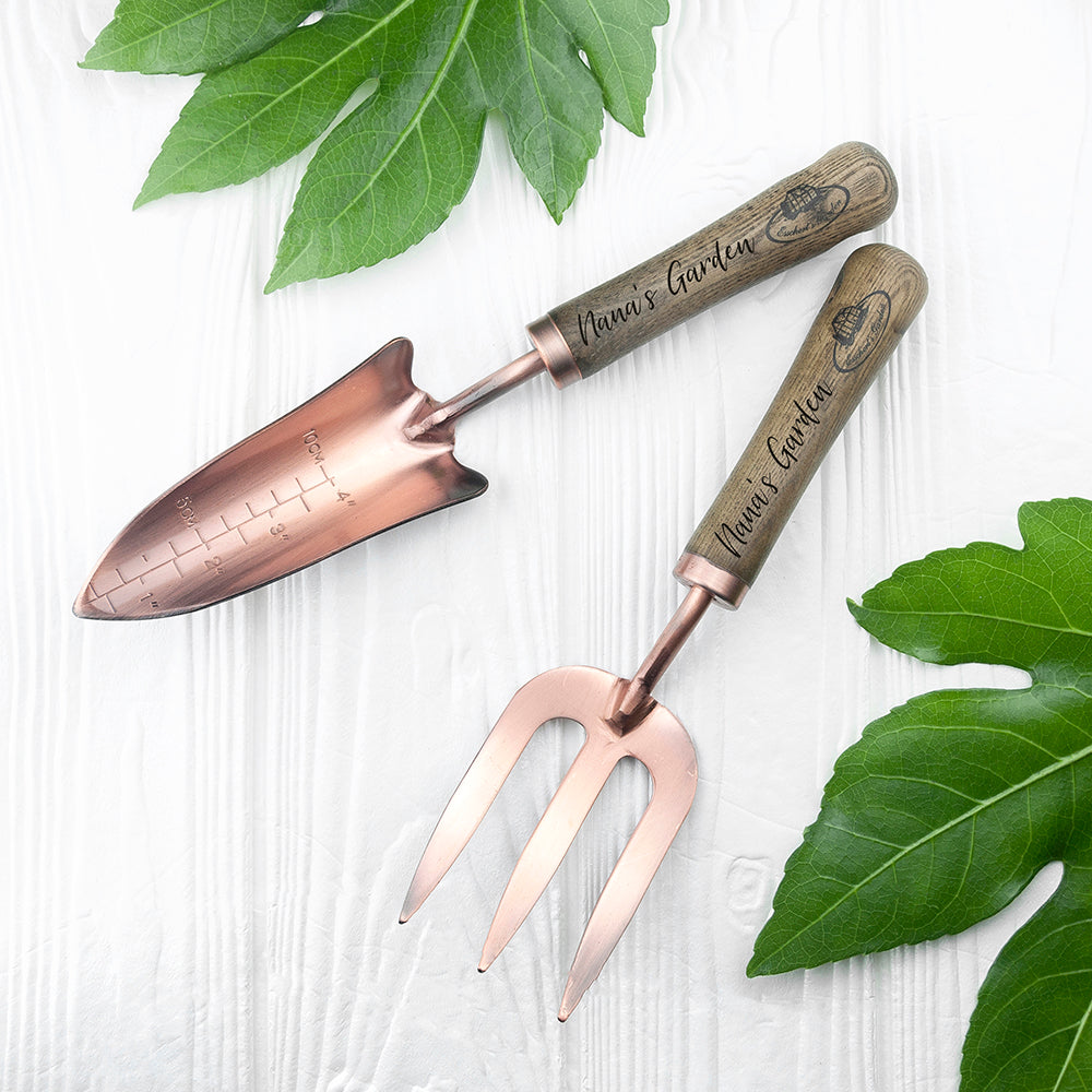 Personalised Luxe Trowel and Fork Set