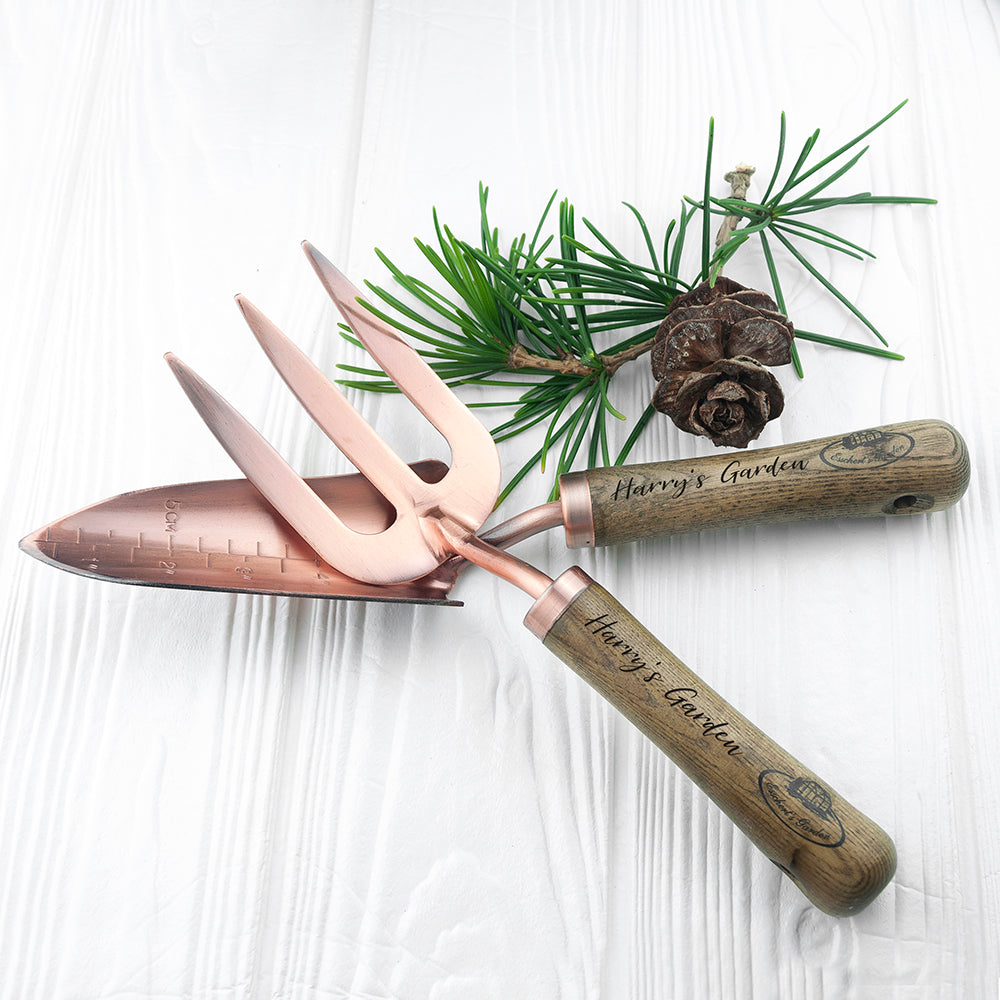 Personalised Luxe Trowel and Fork Set