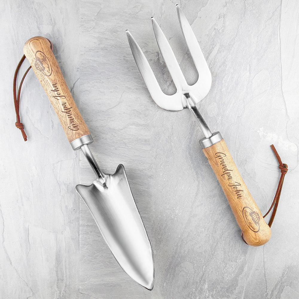 Personalised Luxe Trowel and Fork Set