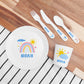 Personalised Kids Pastel Sky Plastic Dining Set