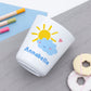 Personalised Kids Pastel Sky Plastic Dining Set
