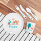 Personalised Kids Scandi Summer Plastic Dining Set