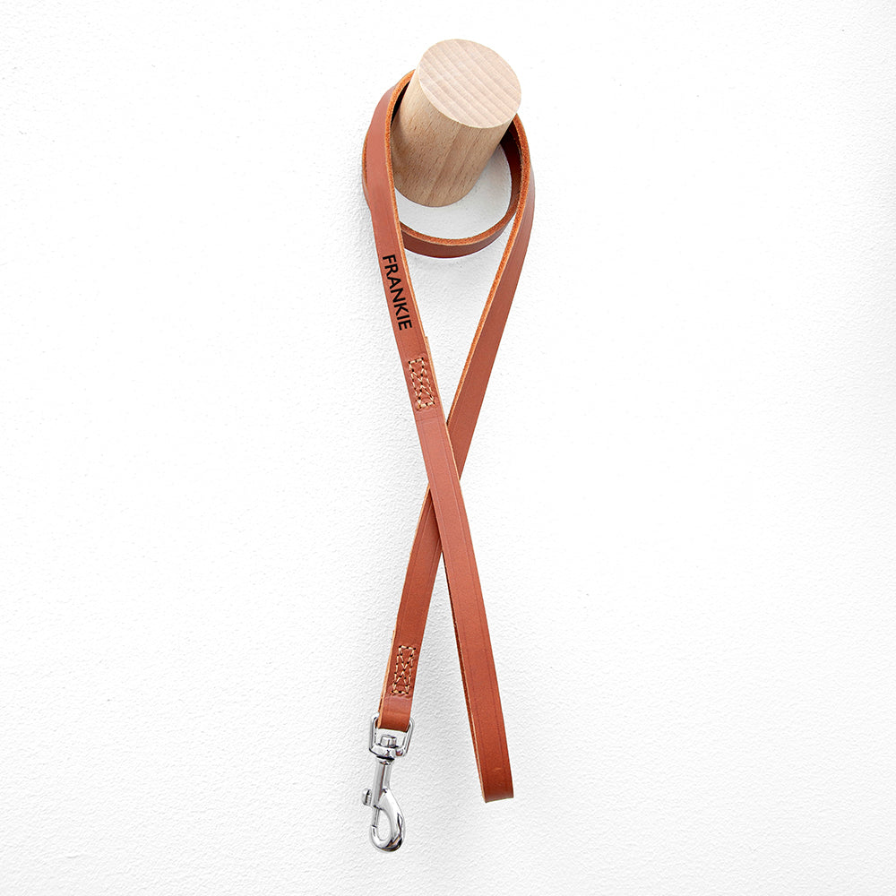 Personalised Classic Leather Dog Lead