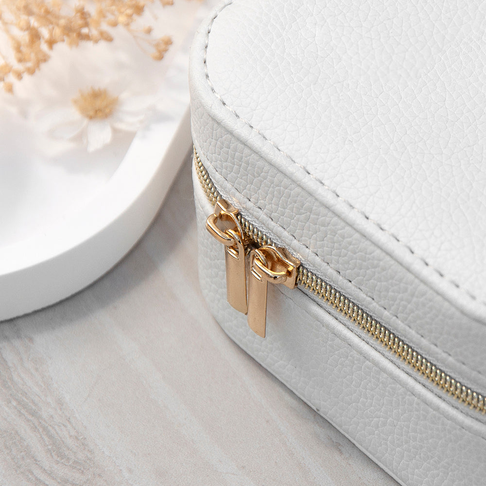 Personalised Summer Style White Jewellery Case - Pink