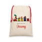 Personalised Kid's Christmas Train Christmas Sack