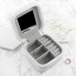 Personalised Animal Print White Travel Jewellery Case