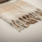 Personalised Chequered Mohair Feel Blanket