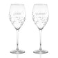 Personalised Botanical Crystal Wine Glasses - Set of Two